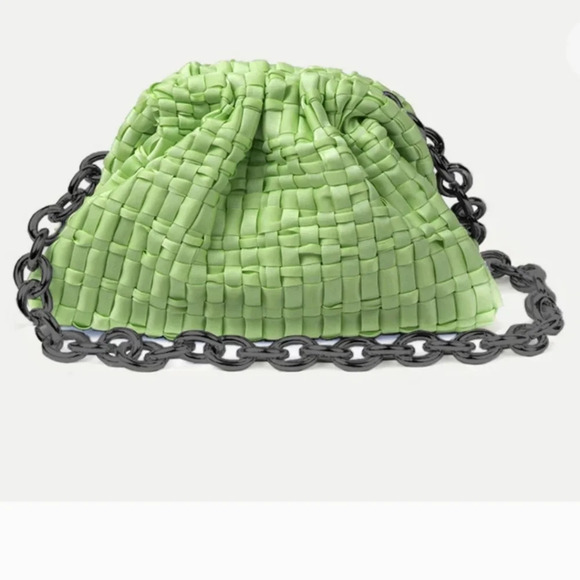 SALE Veronica Beard Small Textile Green Bag - Picture 3 of 4